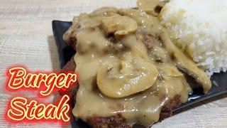 Burger Steak Ala Jollibee • Burger Patties with Mushroom Gravy