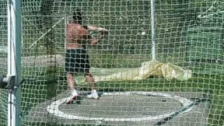 Mark Dry throwing hammer in Portugal