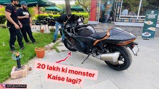 SUZUKI HAYABUSA WILL BE MY NEXT BIKE|WHEELIE ON ZX10R GONE WRONG|ANUJ GOYAL#motovlog#biker#viral