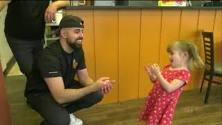 Restaurant workers learn sign language for young patron