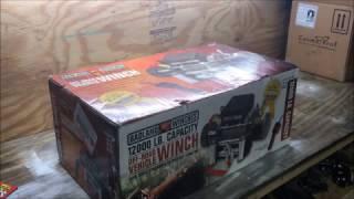 Badlands Harbor Freight 12,000 Pound Winch Unboxing