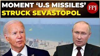 Shocking Footage: Moment ATACMS Missiles Released Cluster Bombs At Sevastopol Beach | Putin | Biden