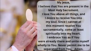 Prayer of Spiritual Communion