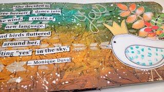 The easiest way to create amazing texture! Mixed Media Art Journal