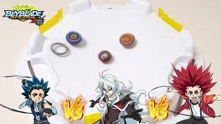 【Valt VS Phi VS Aiger】 Tripie Battle Beyblade Burst Cho-Z ベイブレードバースト 超ゼツ 베이블레이드 버스트 초제트