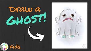 How to Draw a Ghost | Easy Drawing Lesson for Kids