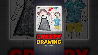 Creepy Drawings Explained  (real horror video) #shorts