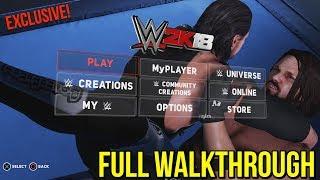 WWE 2K18 FULL MAIN MENU WALKTHROUGH - All Options, Balancing, Start-Up, Matches, Unlockables & More!