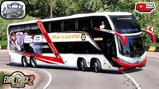 ETS2 Bus | Brand New Best G8 DD 1800 Marcopolo 8x4 Bus | Curvy Roads Realistic Drive | Moza TSW