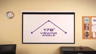 LOCH MWS92SR | 92" Widescreen Projection Screen with Slow Retraction (Matte White)