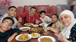 تحدي اكل مع لمه العيله على فطار يوم الاجازه كله عمايل ايدينا