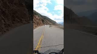 Rider low slide crashes off Azusa cliff  #Shorts