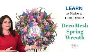 Preview How to Deco Mesh Spring Wreath - December Wreath Making of the Month Club