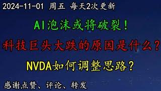 美股 传奇投资人：AI泡沫或将破裂！科技巨头大跌的原因是什么？NVDA如何调整思路？SMCI已暴跌80%！极端或面临摘牌的风险！INTC、AMZN高开，小心出货！SOXL到了最关键位置！