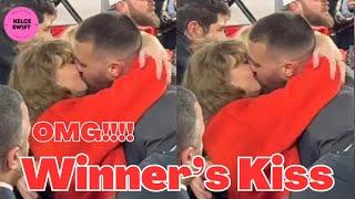 OMG!! Taylor Swift PASSIONATE KISS Travis Kelce after Chiefs won vs Ravens