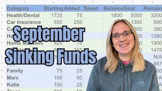 HOW I MANAGE SINKING FUNDS || ADDING $1000 IN SEPTEMBER