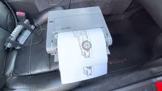 Vintage Mitsubishi Portable Fax Machine: Copying a 3000GT in my 3000GT