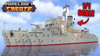 Designing A WORKING Naval Corvette In Minecraft Create Mod