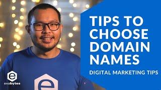 3 Tips to Choose Domain Names - Watch this before you buy