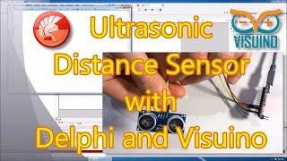 Visuino and Delphi Video Tutorial: Ultrasonic Distance Sensor (Ranger)