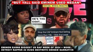 “Yall Said Em Needed Megan” Eminem New Album Sets BB Rap Record, 42 Dugg Backs Eminem, Joe Budden