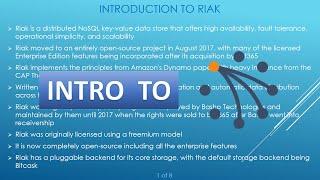 Introduction to Riak | What is Riak? | Features | Use cases | Pros of Riak