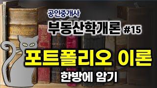 공인중개사 공부 - 이거만 봐도 합격! 부동산학개론#15- 포트폴리오 이론 한방에 정리