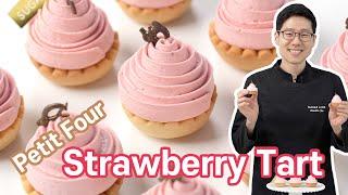 Strawberry Mini Tart Petit Four | Really cute!