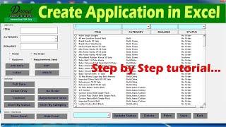 How to create Application in Excel VBA Userform in Hindi