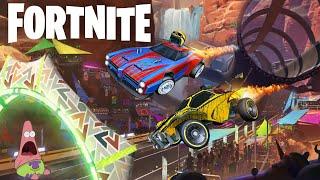 ROCKET LEAGUE В ФОРТНАЙТЕ! МОЩНЫЕ ГОНКИ С ЛАВОЙ! (Rocket RACING)