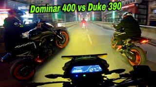 DOMINAR 400  vs DUKE 390 | Crazy Street Race is Back ️| Raw Traffic Filteration  |