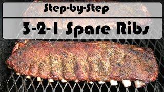 Step-by-Step 3-2-1 BBQ  Spare Ribs on my Lyfe Tyme Smoker
