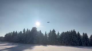 FMS Kingfisher Multi-Trainer with Skis in the Snow