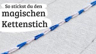 #18: magischer Kettenstich Stickvideo Anleitung