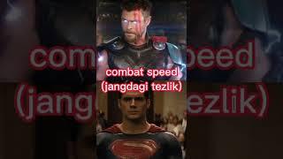 Thor vs Superman (Kim kuchliroq) #shorts #marvel #dc #uzshorts