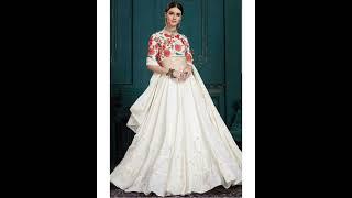 white colour lehenga design#croptop lehenga dress#fashion #trending #jk fashion Style