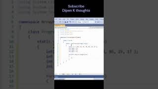 Find Array Third Largest Element in c# #shorts #code