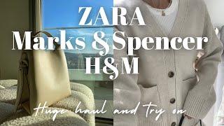 ZARA | MARKS & SPENCER | H & M HUGE HAUL AND TRY ON | WINTER WARDROBE STAPLES
