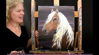 How to Paint a "HAFLINGER HORSE" with Acrylics | Paint and Sip at Home | Step by Step Tutorial