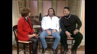 Bret Hart and The Rock on 1997 talk show