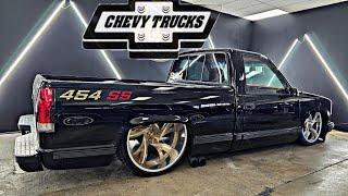 Chevy 454 with air ride on gold us mag wheels