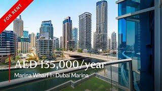 Fully Furnished 2-Bed Apartment With Full Marina View in Marina Wharf 1 | Dubai Real Estate