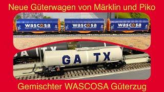 Neue Güterwagen von MÄRKLIN und PIKO, und ein gemischter WASCOSA Zug