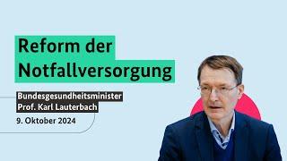 Bundesgesundheitsminister Prof. Karl Lauterbach zu Reform der Notfallversorgung