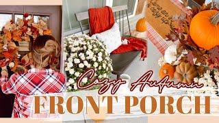 COZY FALL PORCH DECORATE WITH ME 2021 | Relaxing Autumn Day, Pumpkin Patch, and Fall Decorating!