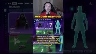 Kylo Ren back after 400 days! 2 NEW Original Emotes! May 31, 2025 Shop | #Fortnite #Shorts #Gaming