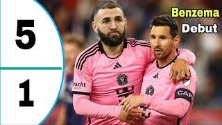 Messi Hattrick , Benzema Debut ️Inter Miami vs Chicago 5/1 - Highlights & All Goals 2024 -#Messi