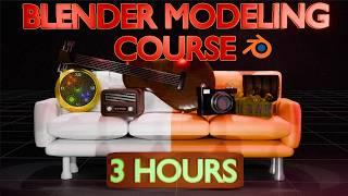 The COMPLETE 3D MODELING COURSE in BLENDER: Beginner to Pro | 3 HOURS