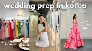 final wedding prep vlog  hanbok fitting, ceremony & reception dress selection, skincare 