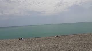 Сочи, Адлер. Самый чистый пляж. Граница с Абхазией.